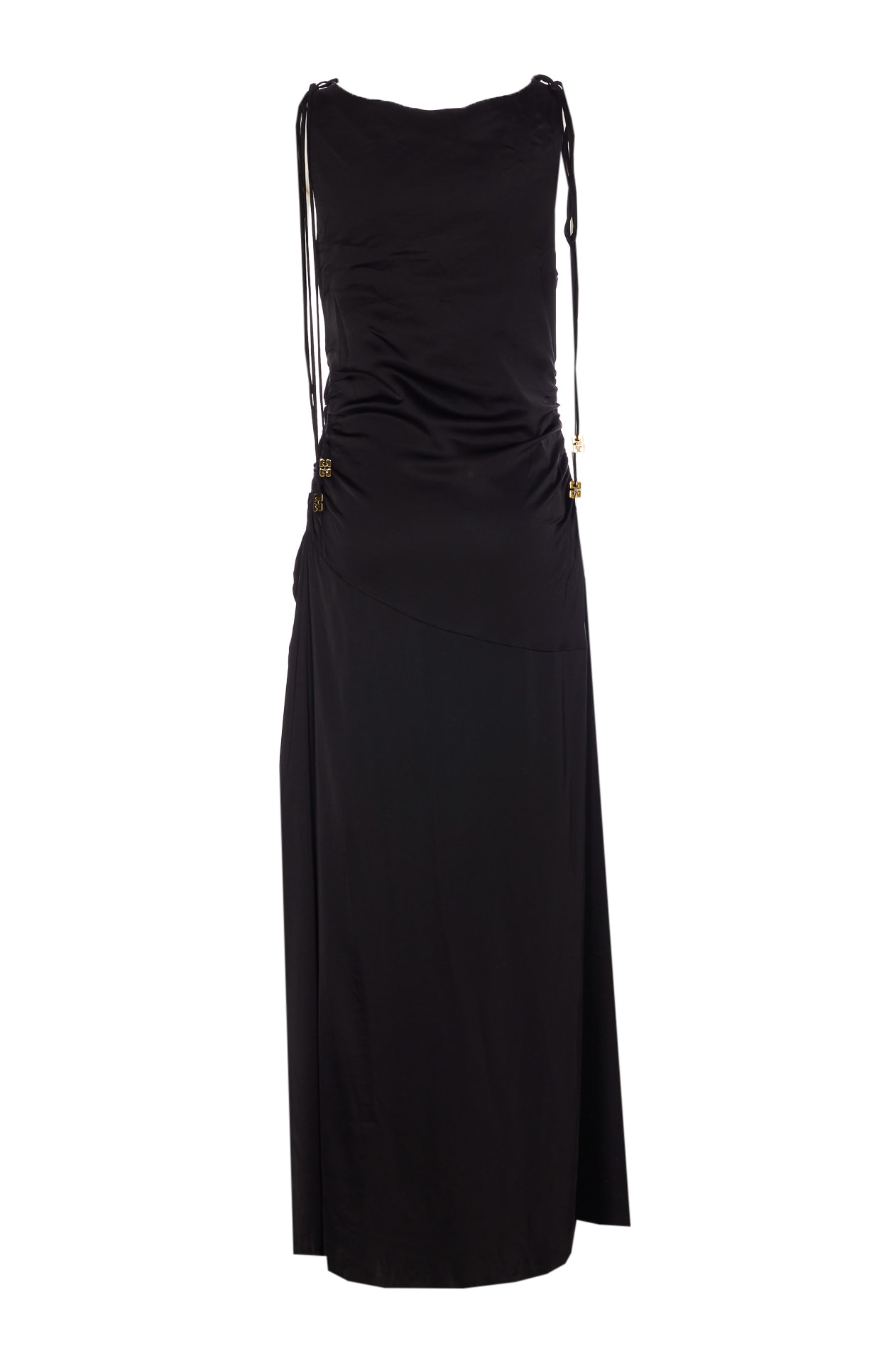 Ganni Solid Satin Dress