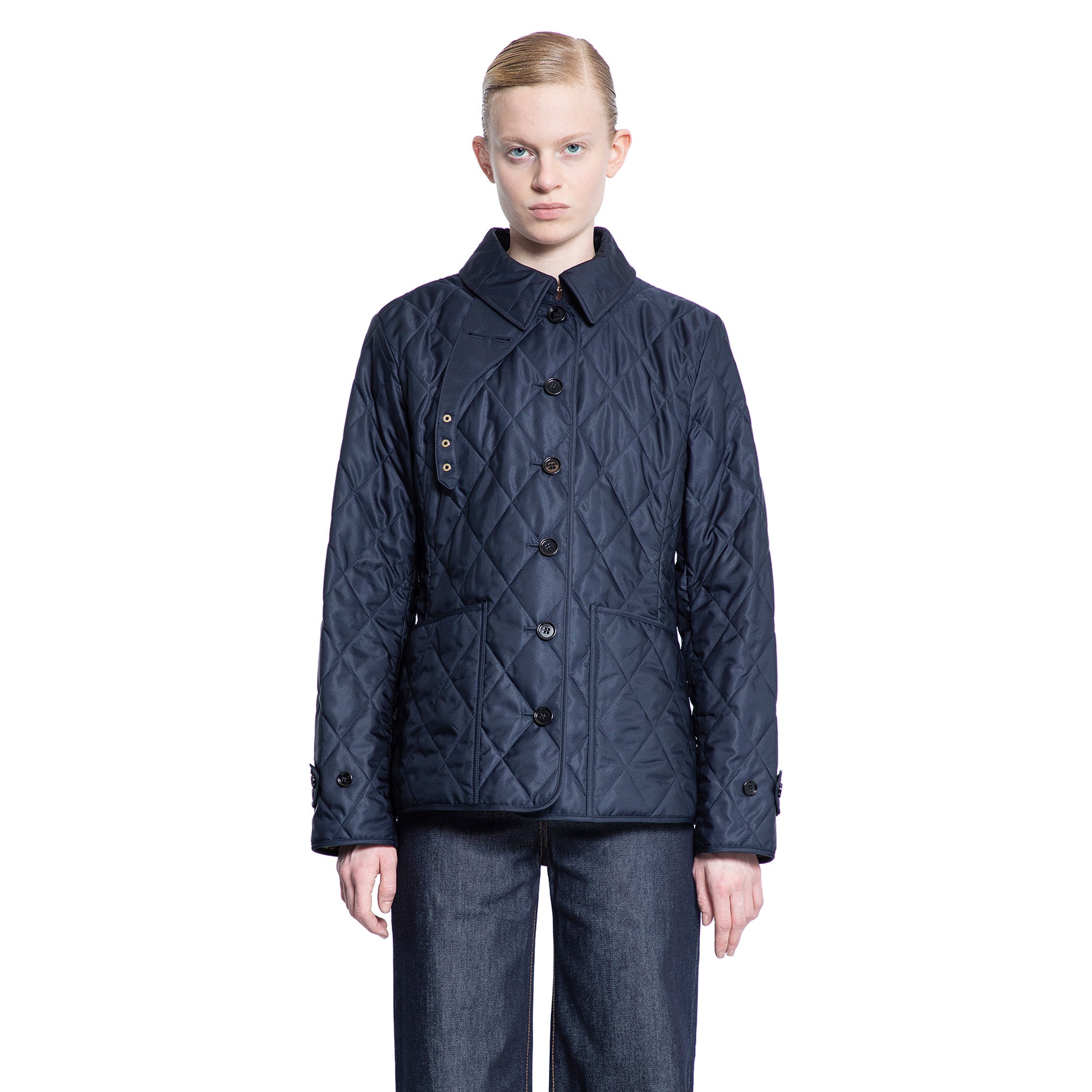 BURBERRY WOMAN BLUE JACKETS