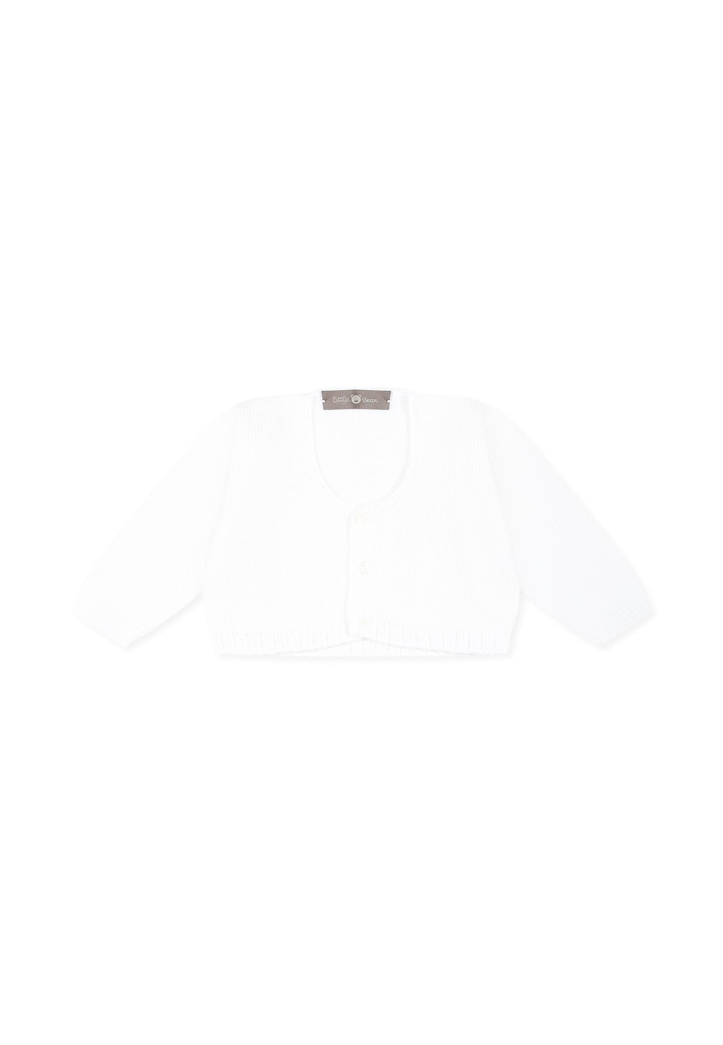 Little Bear White Cardigan For Babykids