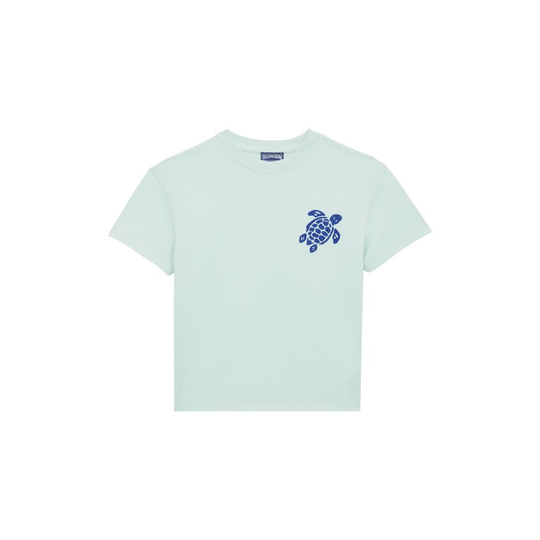 Vilebrequin Boys Organic Cotton T-shirt Embroidered Turtle - Gabin - Blue - Size 4