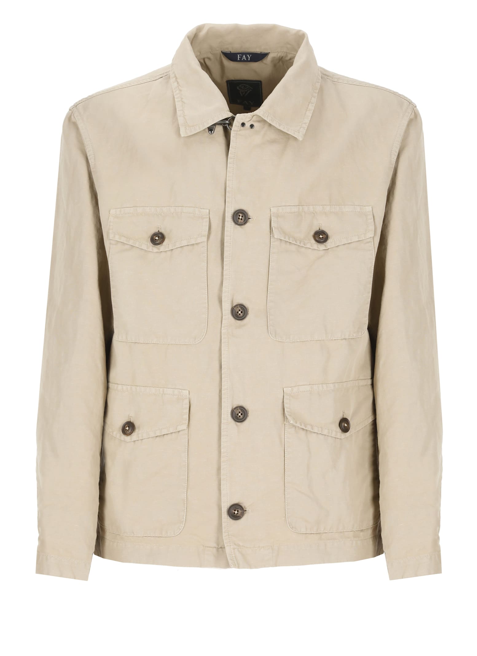 Fay Cotton And Linen Jacket