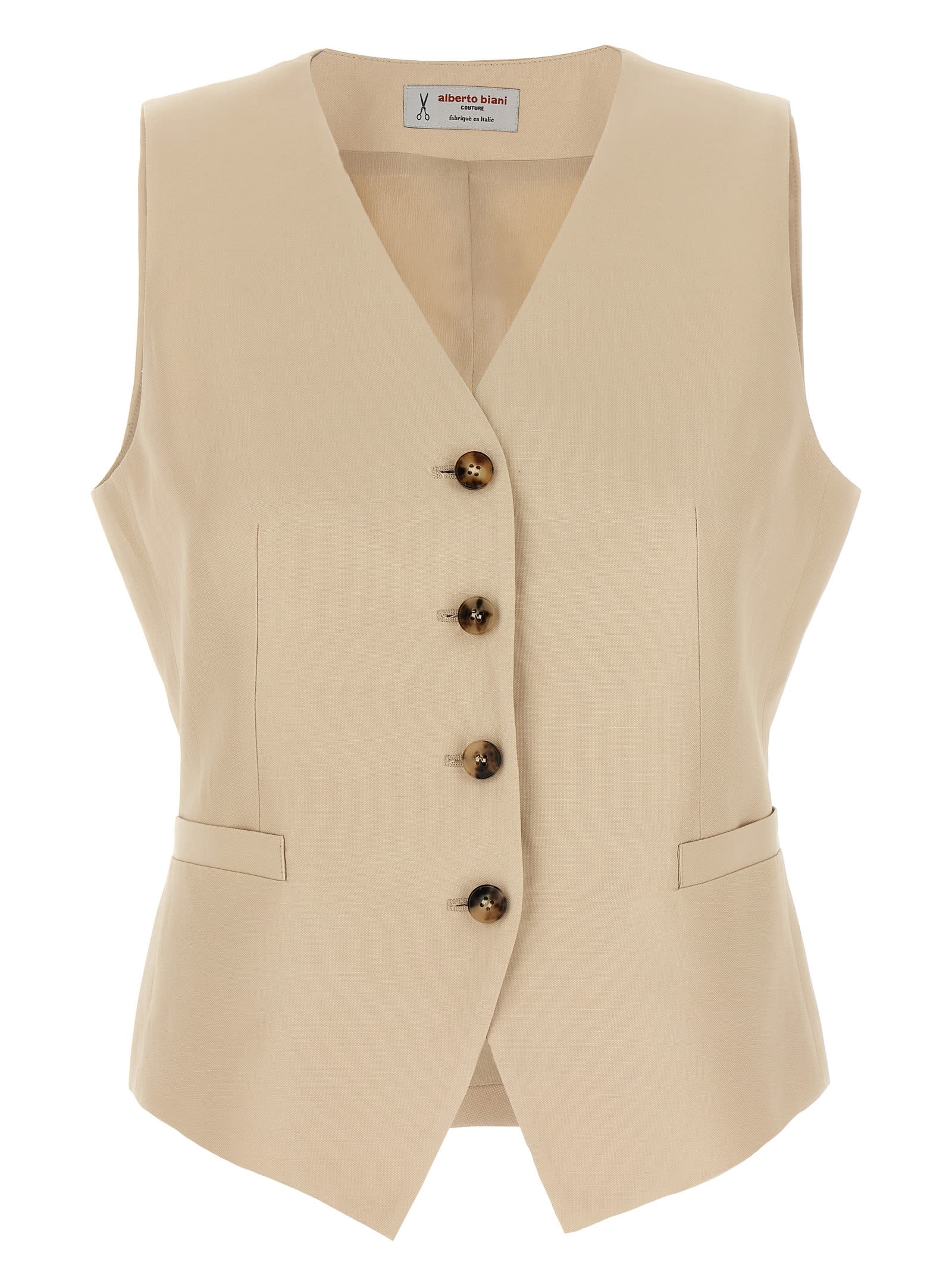 Alberto Biani Linen Viscose Vest