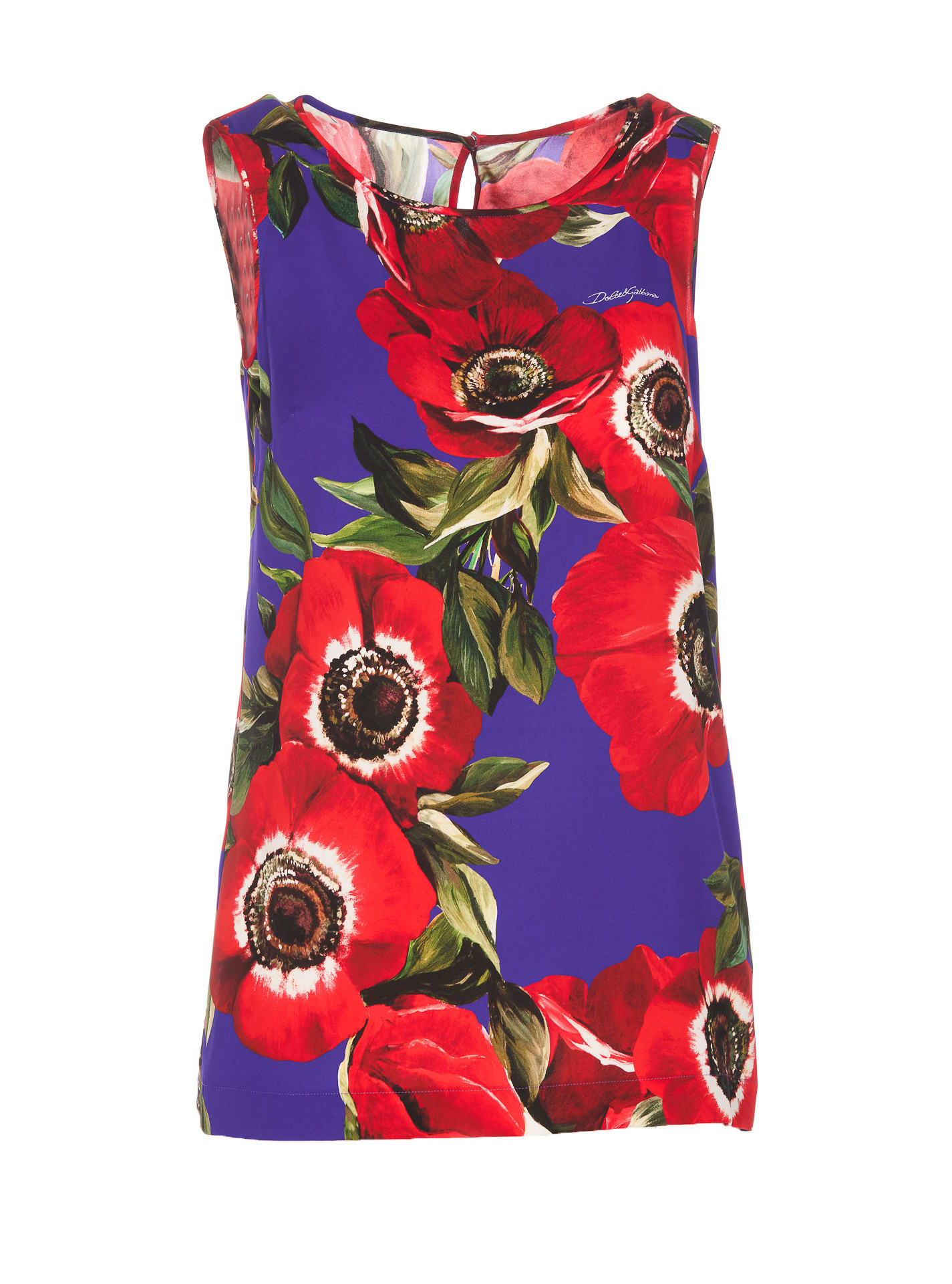Dolce & Gabbana Printed Silk Top