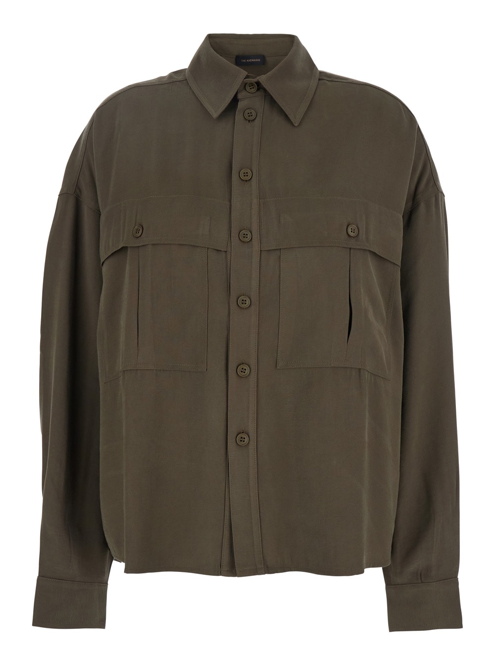 The Andamane vania Brown Shirt With Classic Collar In Viscose Woman