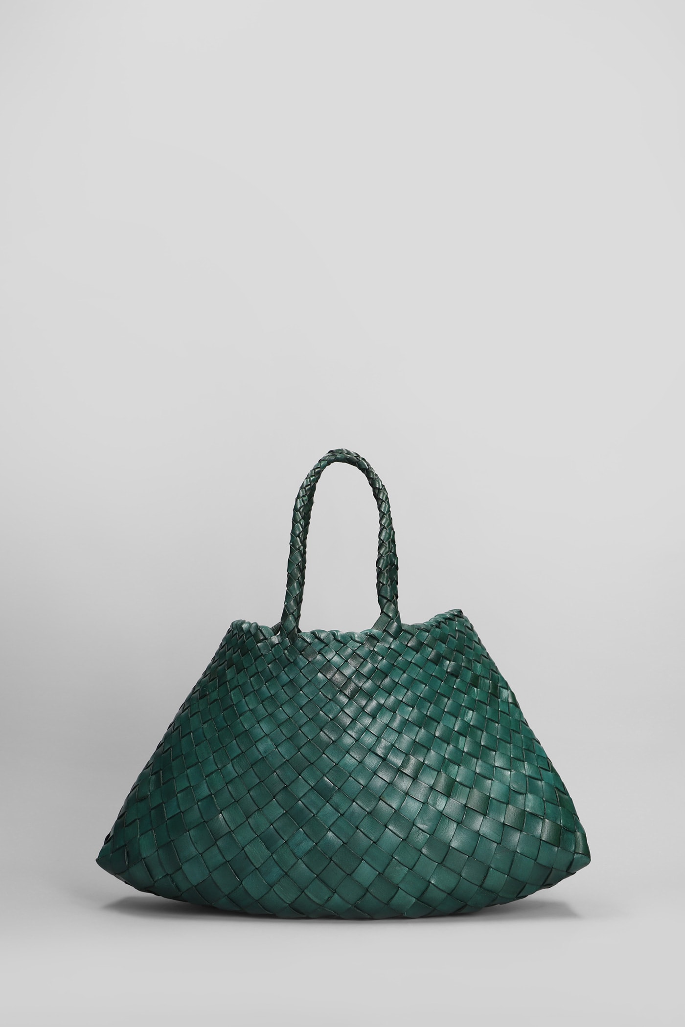 Dragon Diffusion Santa Croce Small Tote In Green Leather