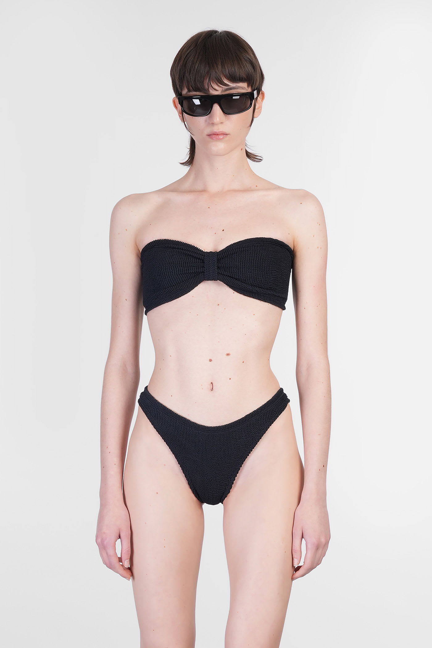 Hunza G Tina Bikini Beachwear In Black Polyamide