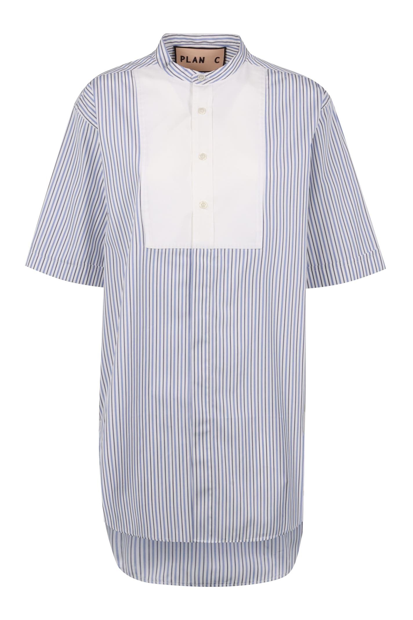 Plan C Striped Cotton Shirt