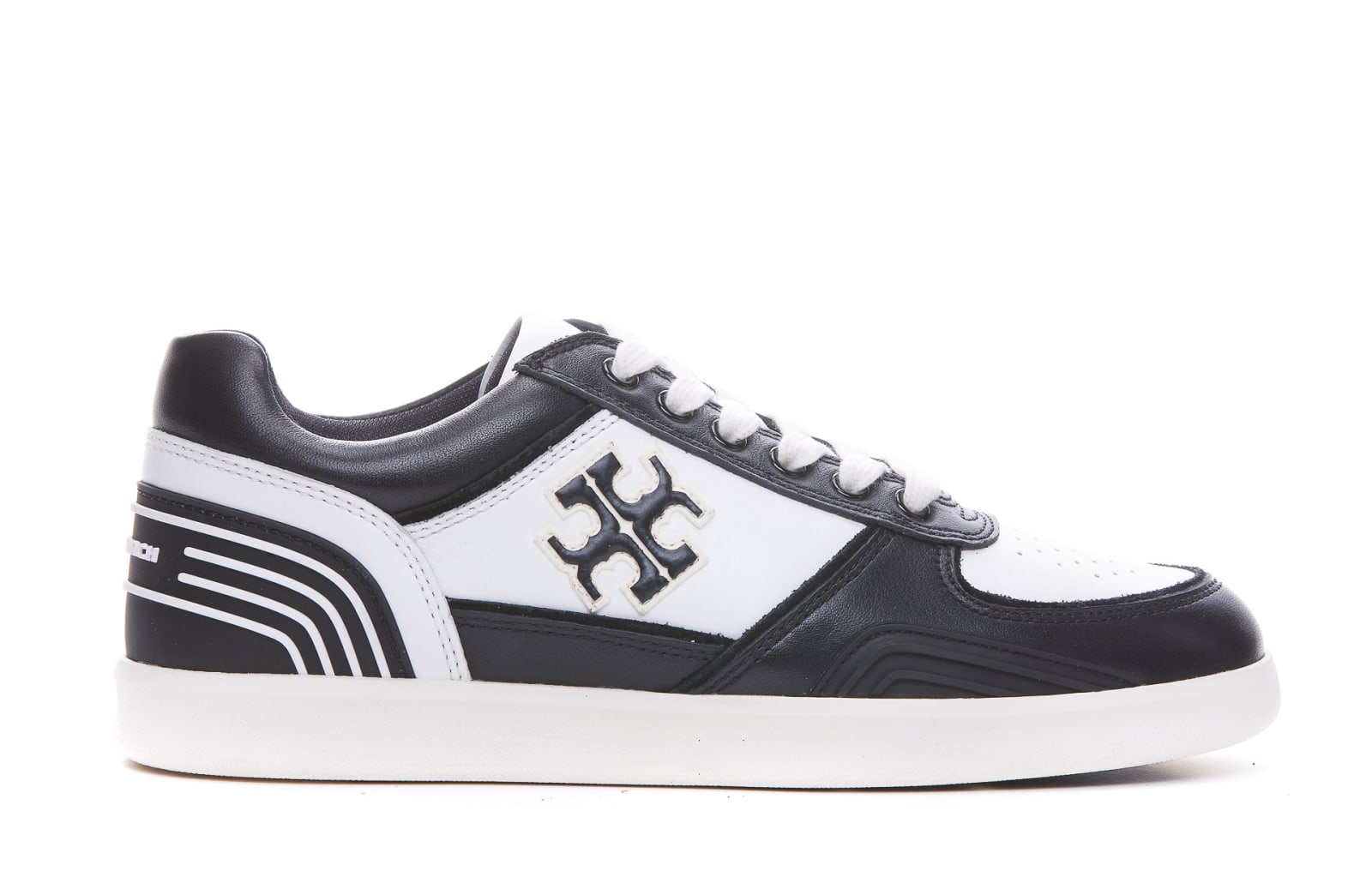 Tory Burch Clover Court Leather Low-top Sneakers