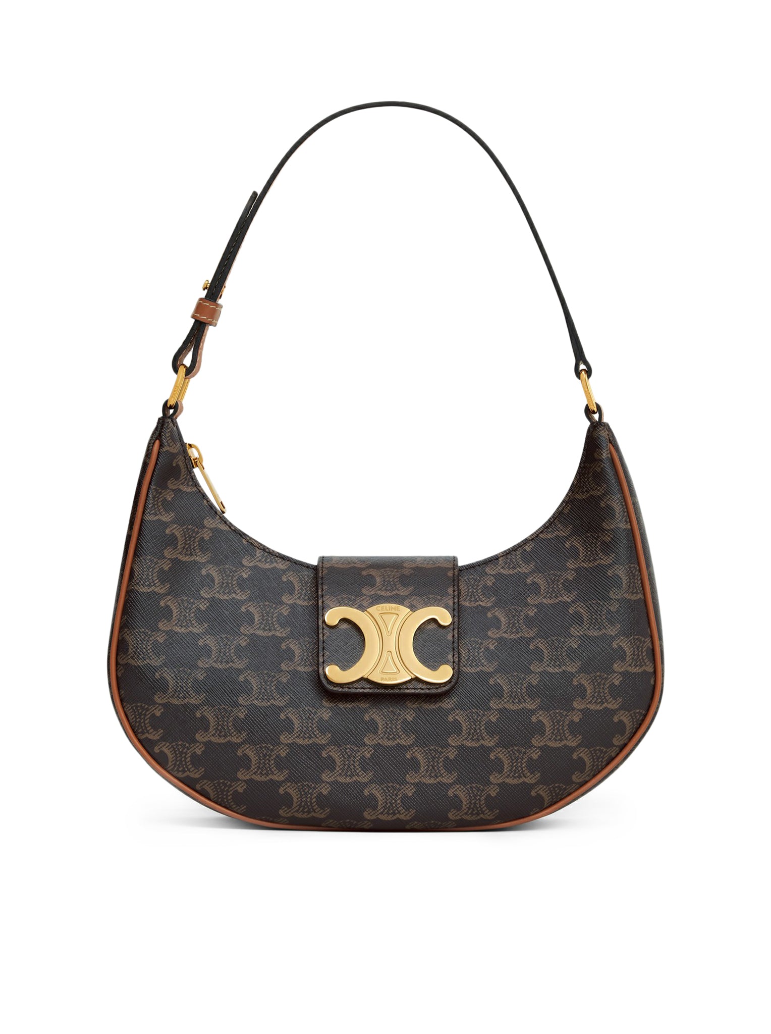 Celine 女士中号AVA TRIOMPHE帆布小牛皮包