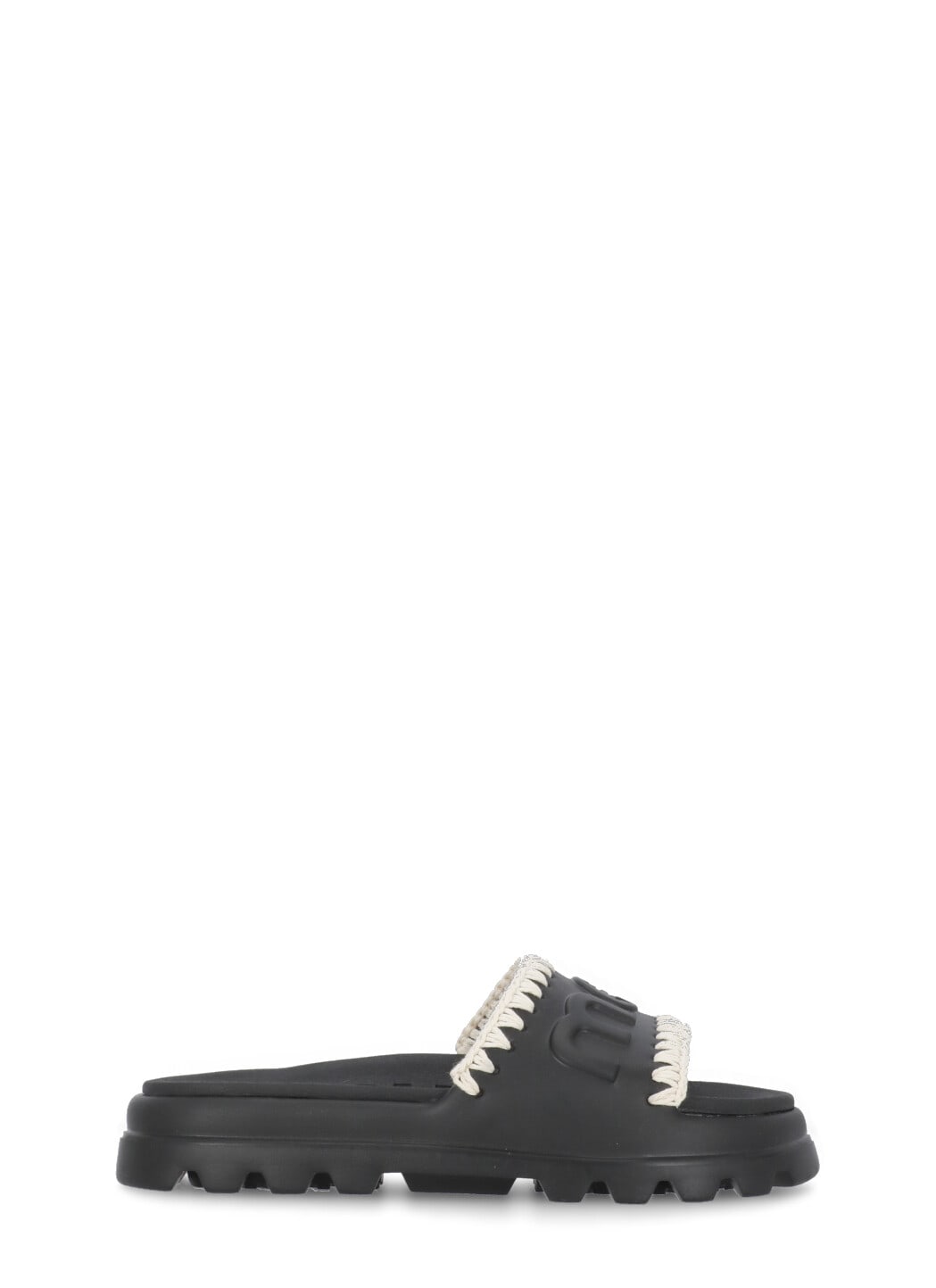 Mou Black Eva One Piece Slide Slipper