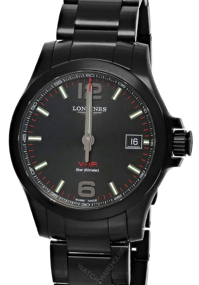 LONGINES Conquest V.H.P. 41MM Black PVD Men's Watch L3.716.2.56.6 / L37162566