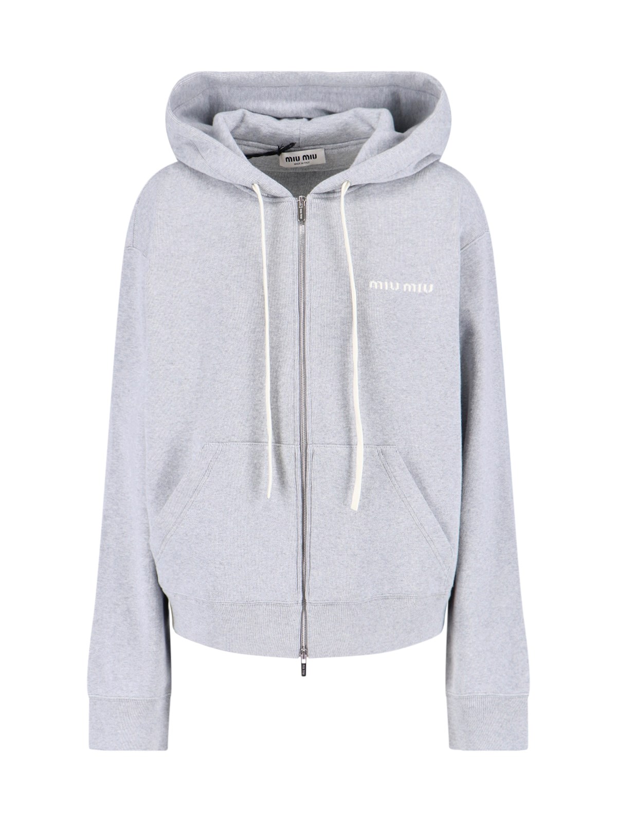 miu miu Logo Zip Sweatshirt