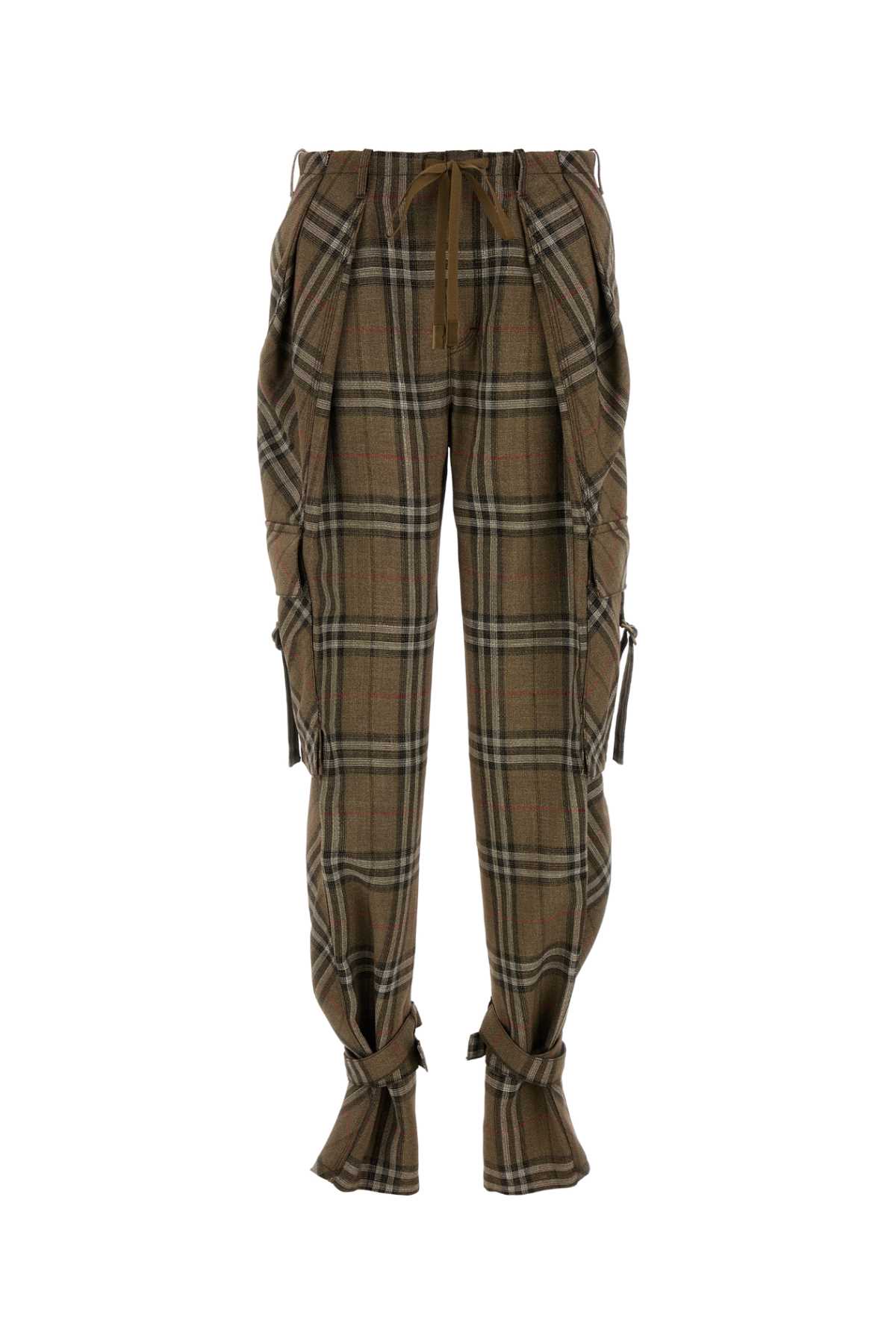 Burberry 刺绣粘胶混纺工装裤