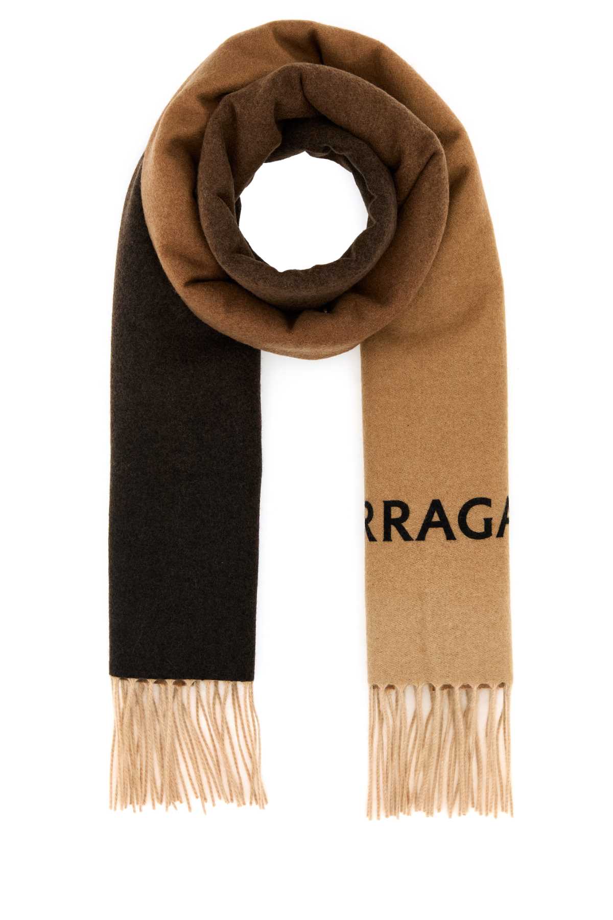 Ferragamo Brown Cashmere Scarf