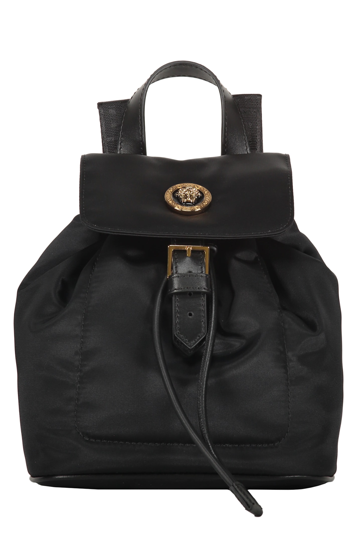 Versace Logo Detail Nylon Backpack