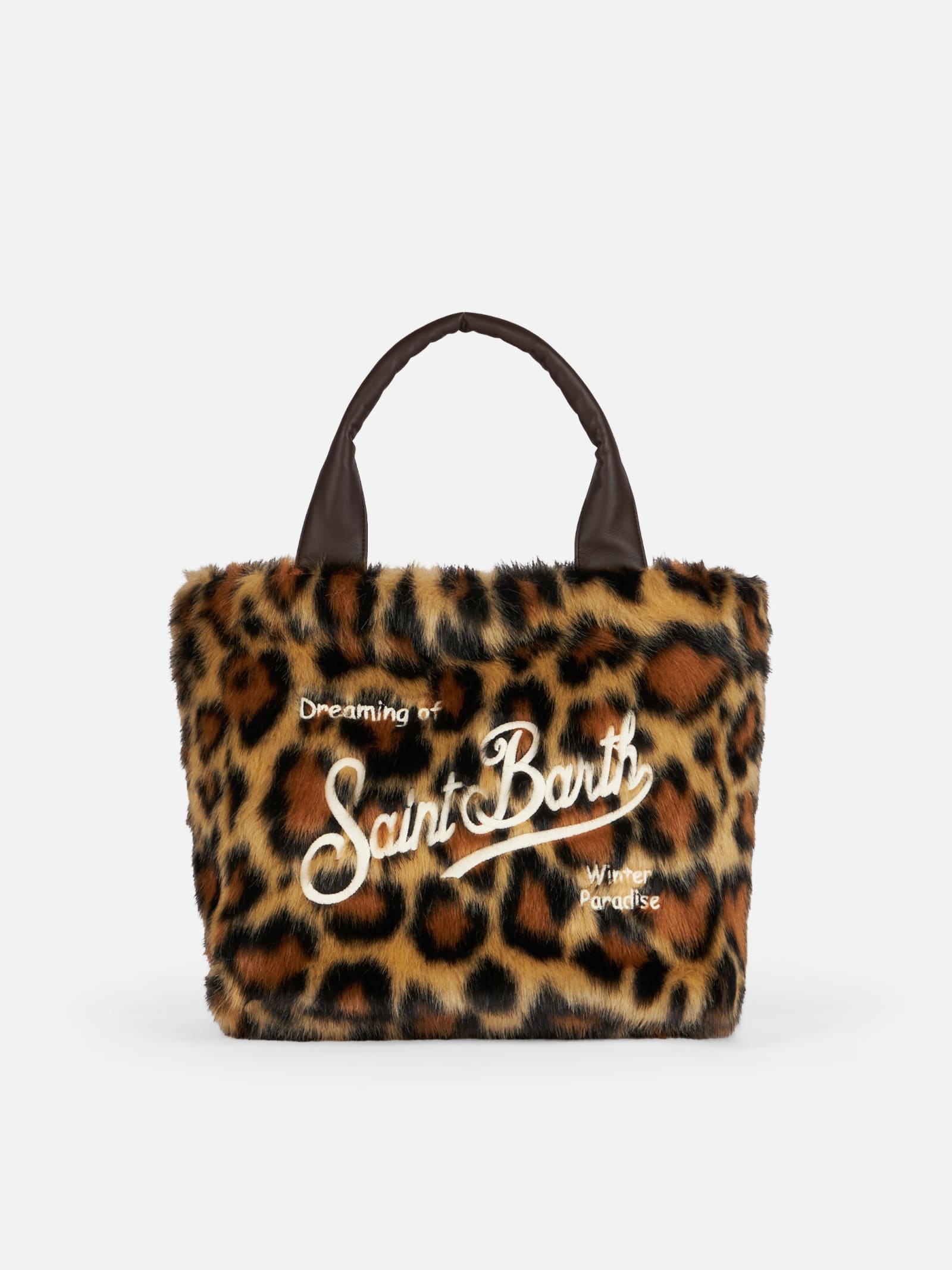 MC2 Saint Barth Furry Soft Colette Handbag With Animalier Jacquard Print