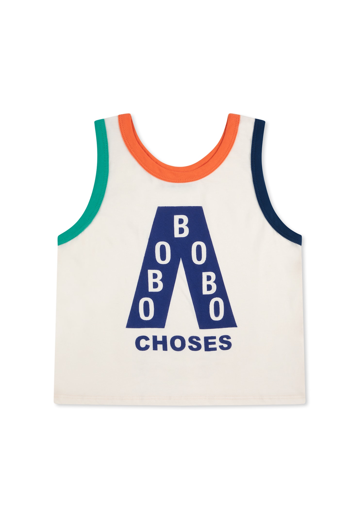 Bobo Choses Ivory Tank Top For Kids With Logo