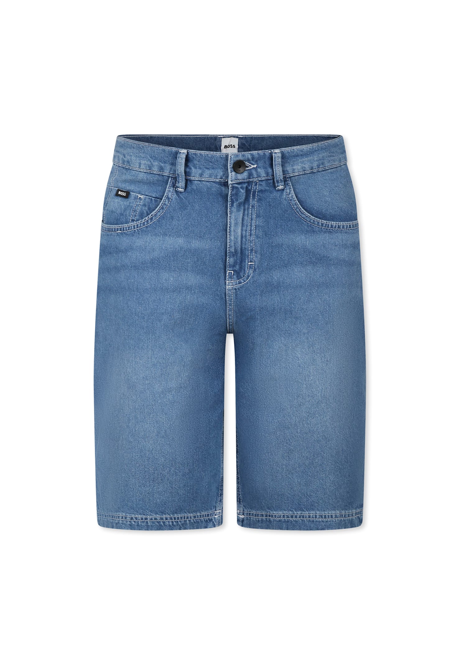 Hugo Boss Denim Shorts For Boy With Logo