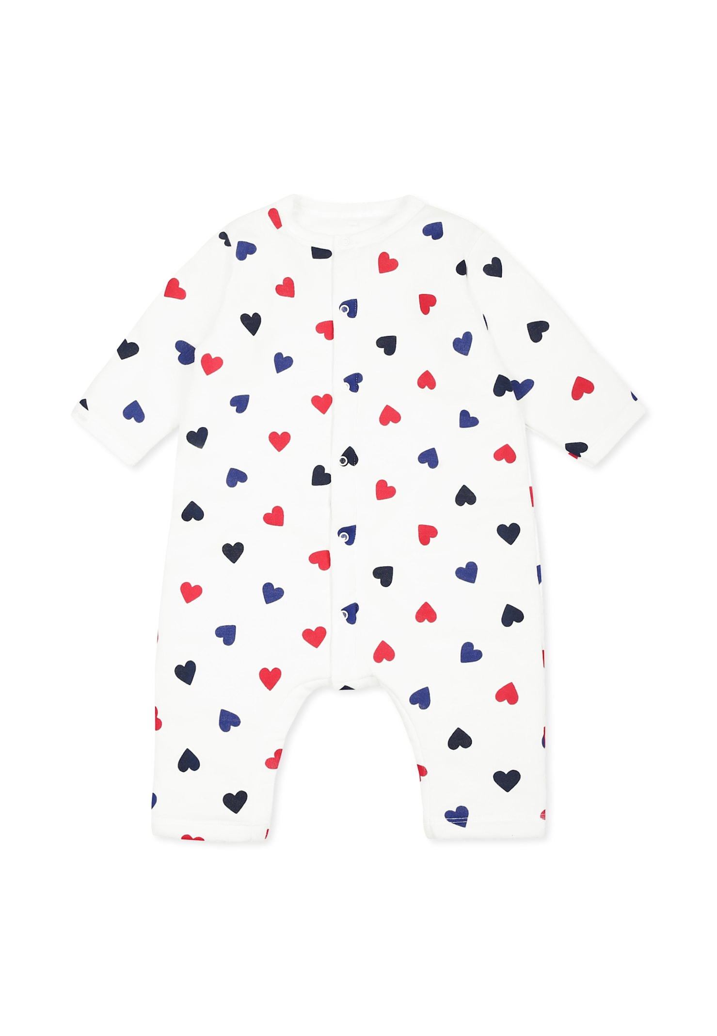 Petit Bateau White Babygrow For Babykids With Hearts