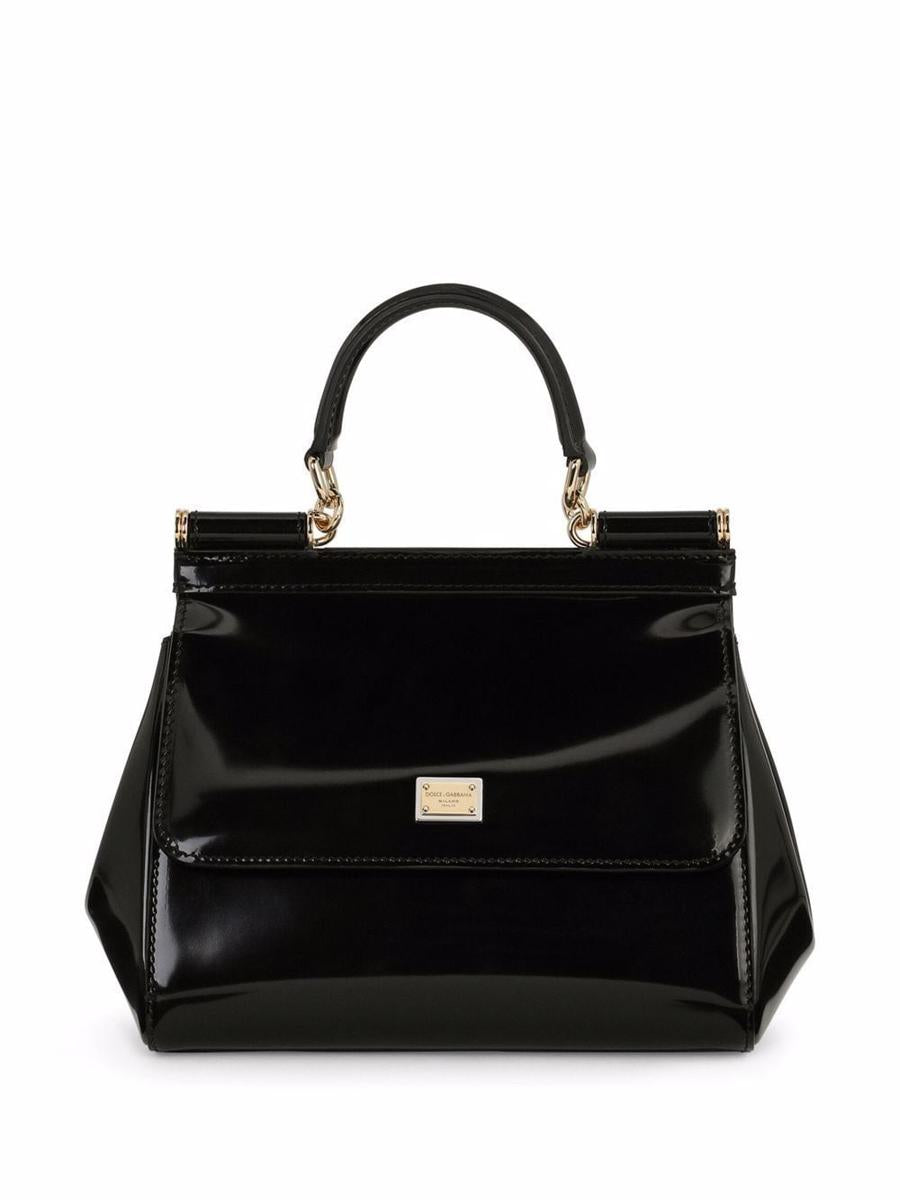 Dolce & Gabbana Sicily 中号皮革手提包