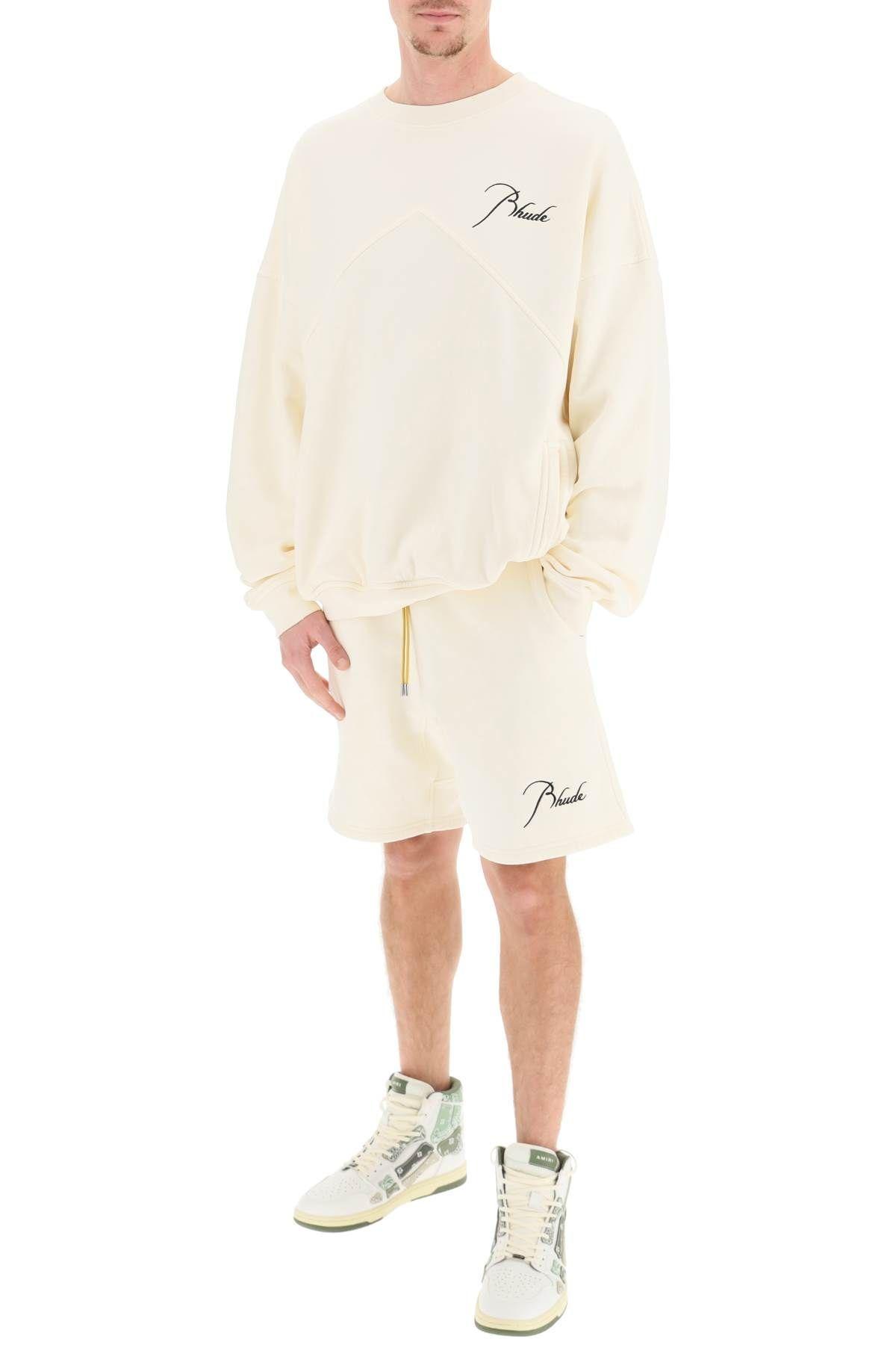 Rhude Jersey Bermuda Short With Logo Embroidery