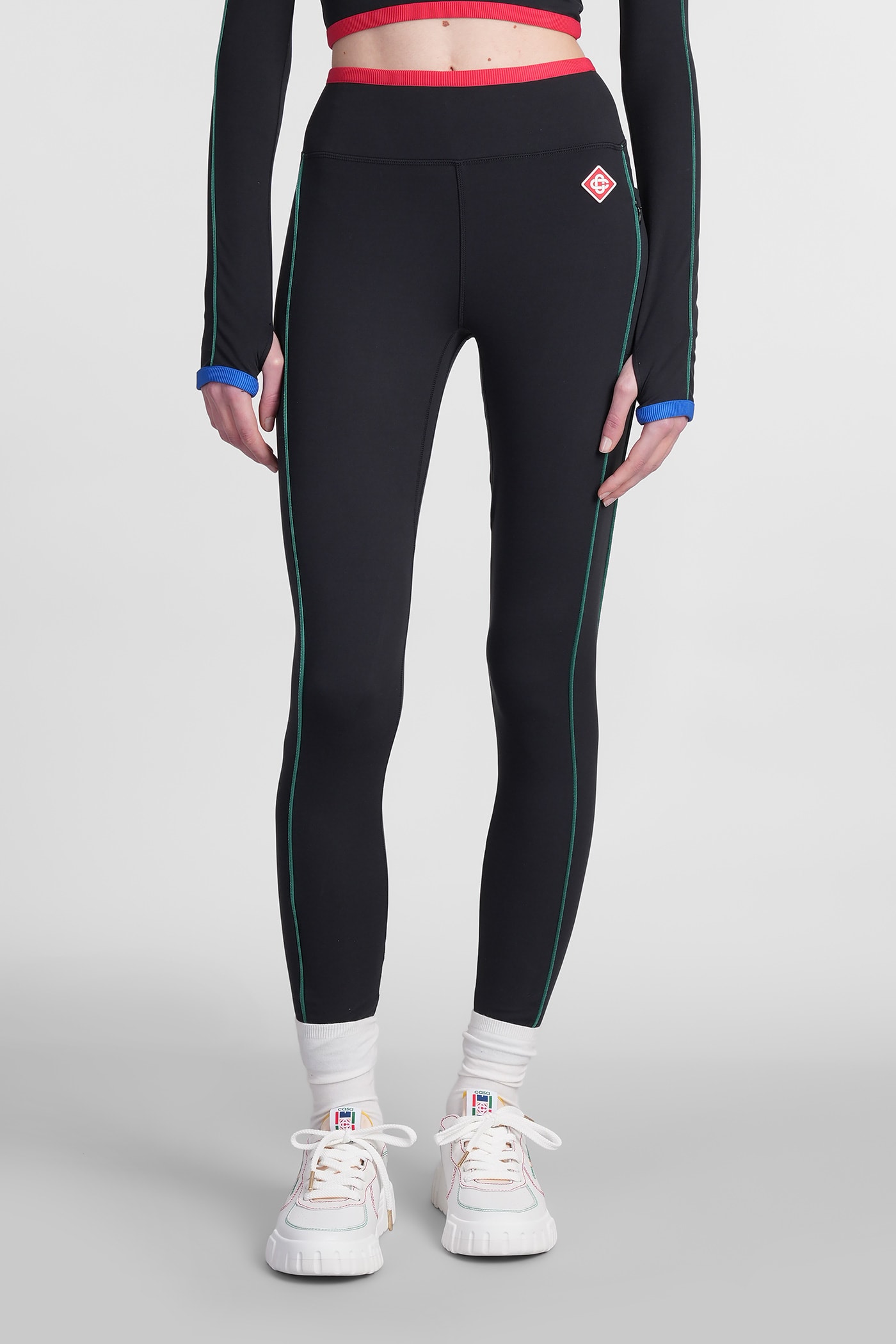 Casablanca Leggings In Black Polyamide