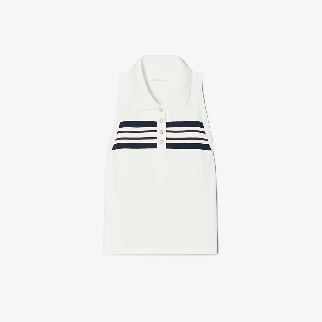 Tory Burch Tech Piqué Polo Tank