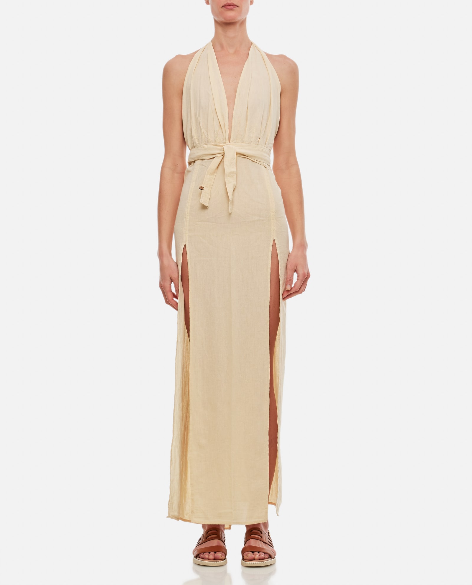 Caravana Tacoh Cotton Long Dress With Slits
