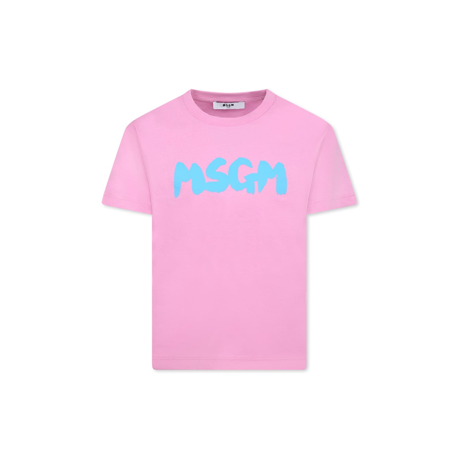 MSGM Pink T-shirt For Girl With Logo