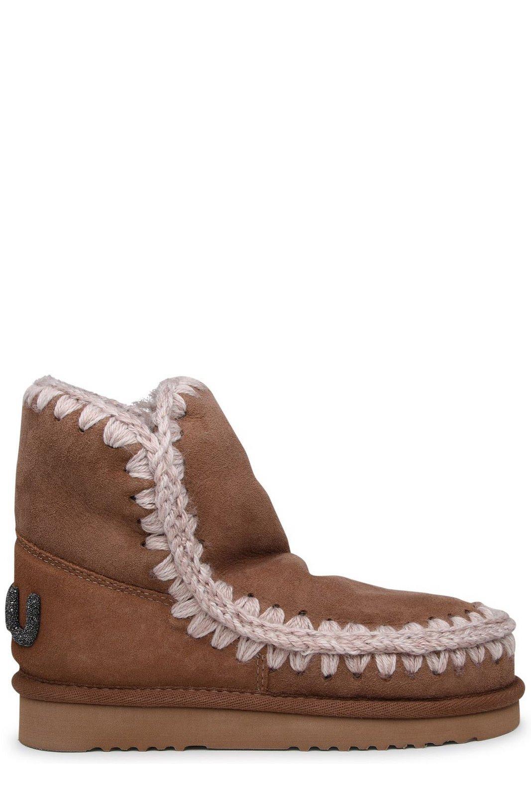 Mou Eskimo 18 Glitter Logo Slip-on Ankle Boots