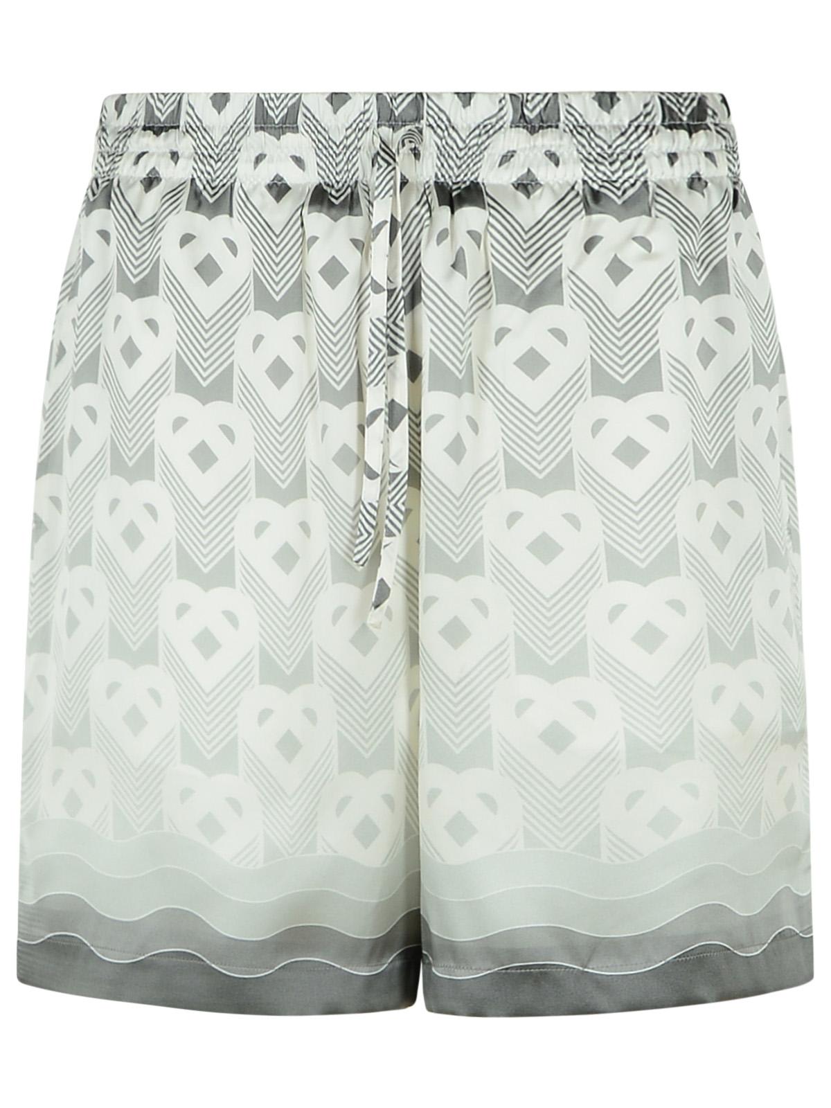 Casablanca Grey Silk Bermuda Shorts