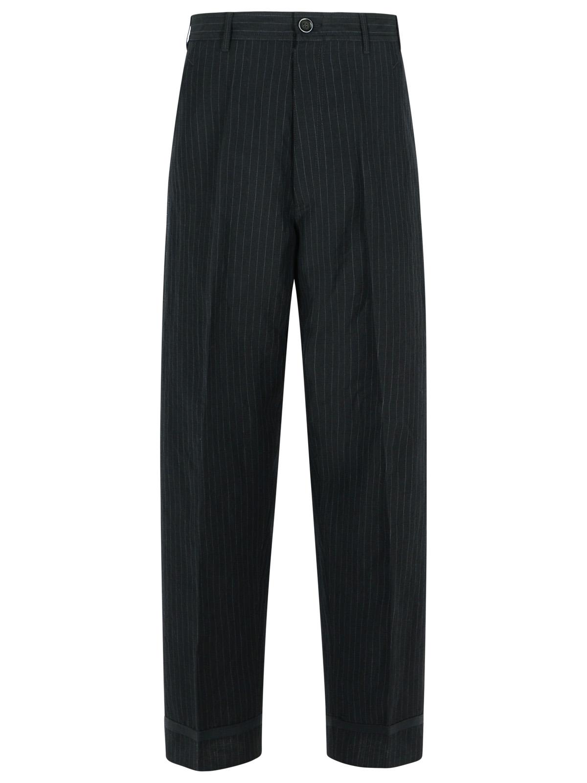 Maison Margiela Black Linen Blend Trousers