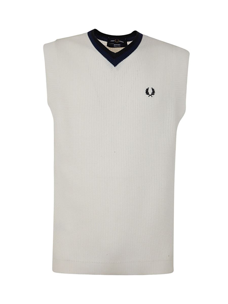 Fred Perry Fp V-Neck Knitted Tank Top Clothing