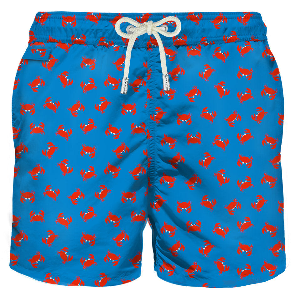 MC2 Saint Barth Light Fabric Man Swim Shorts Crab Print