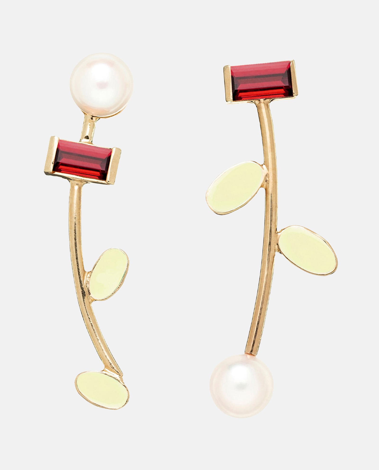 Aliita Petalos Flor Rodonite Earrings
