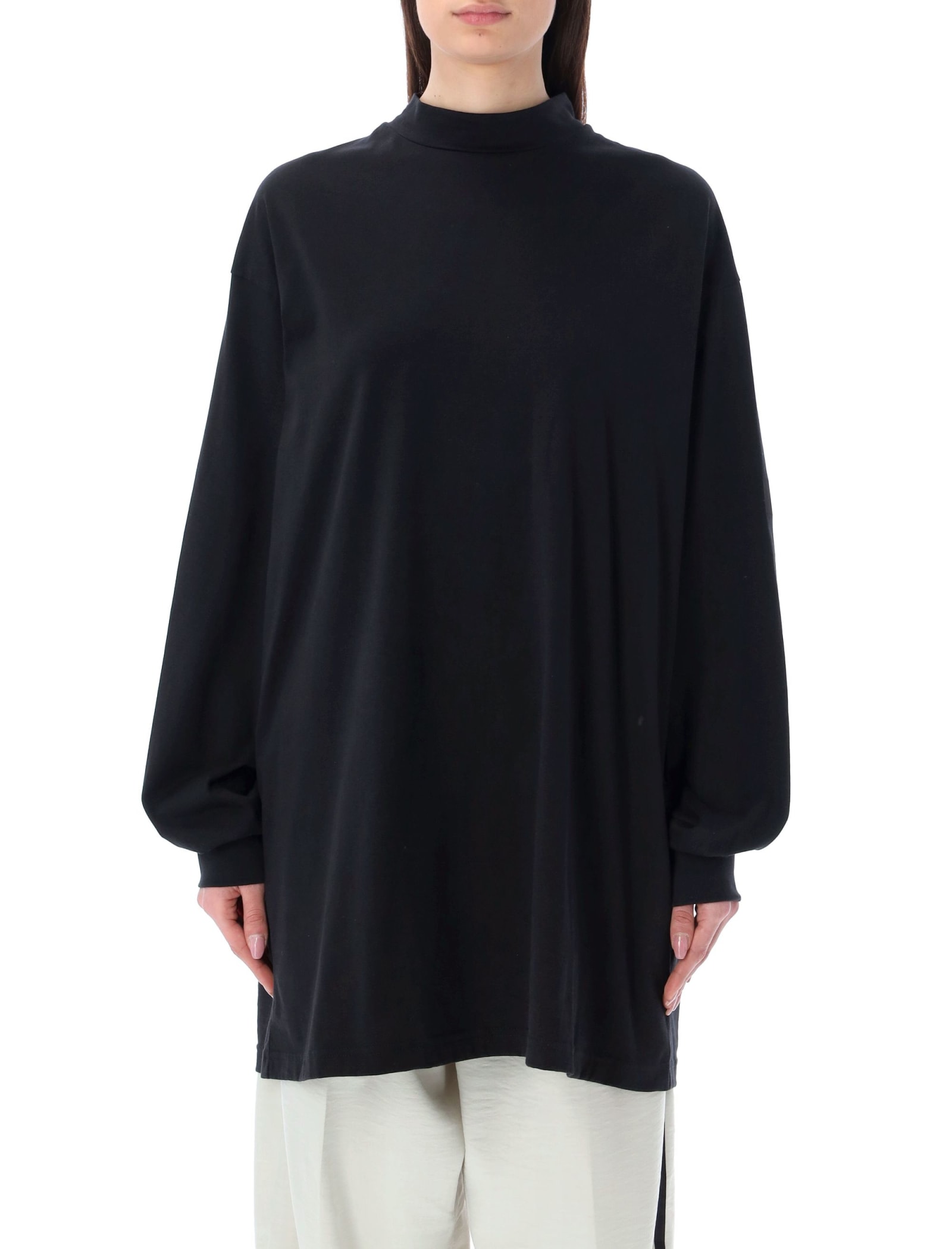 Y-3 Logo Printed Mock Neck T-shirt