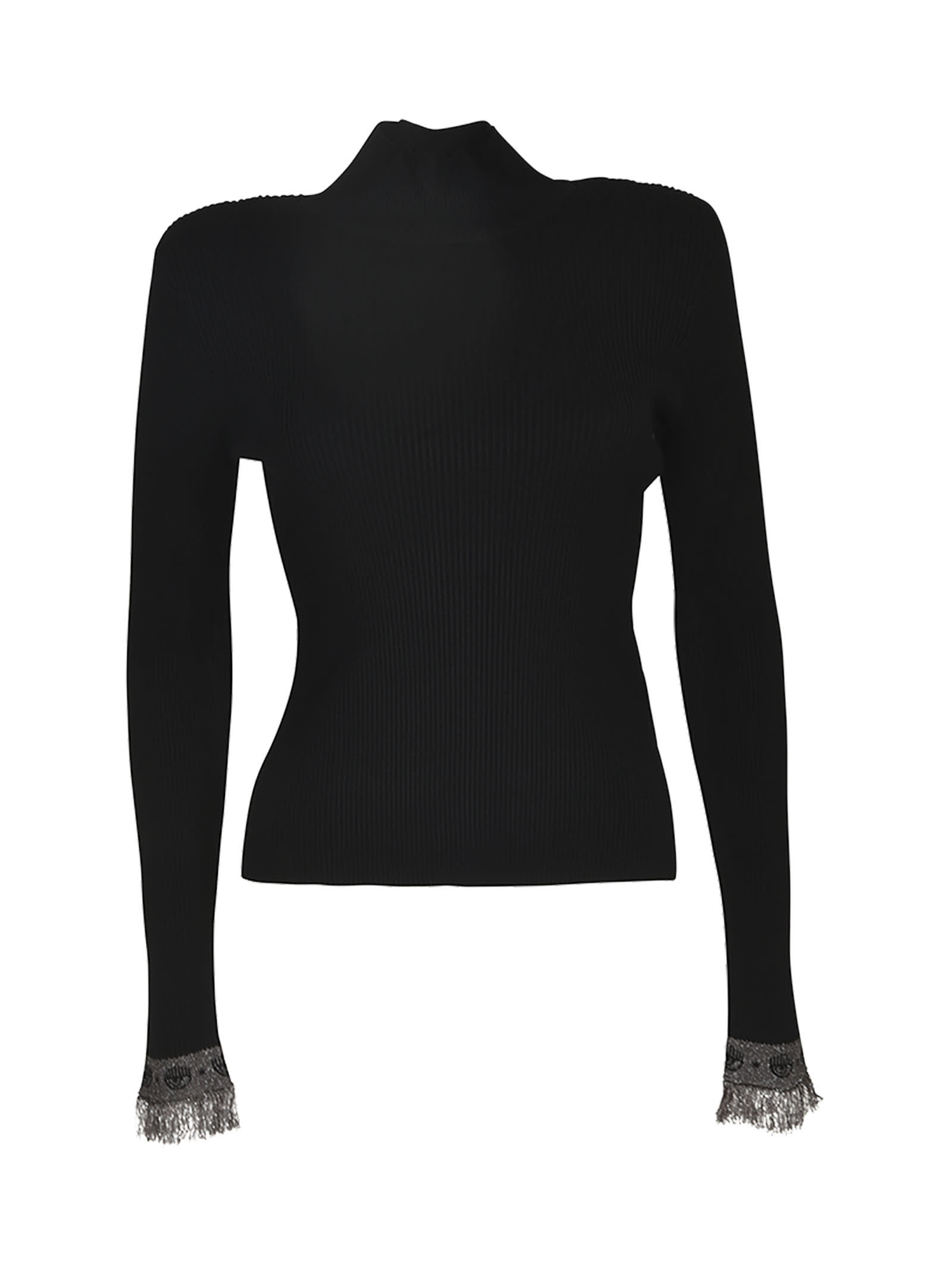 Chiara Ferragni Fringed Cuff Jumper