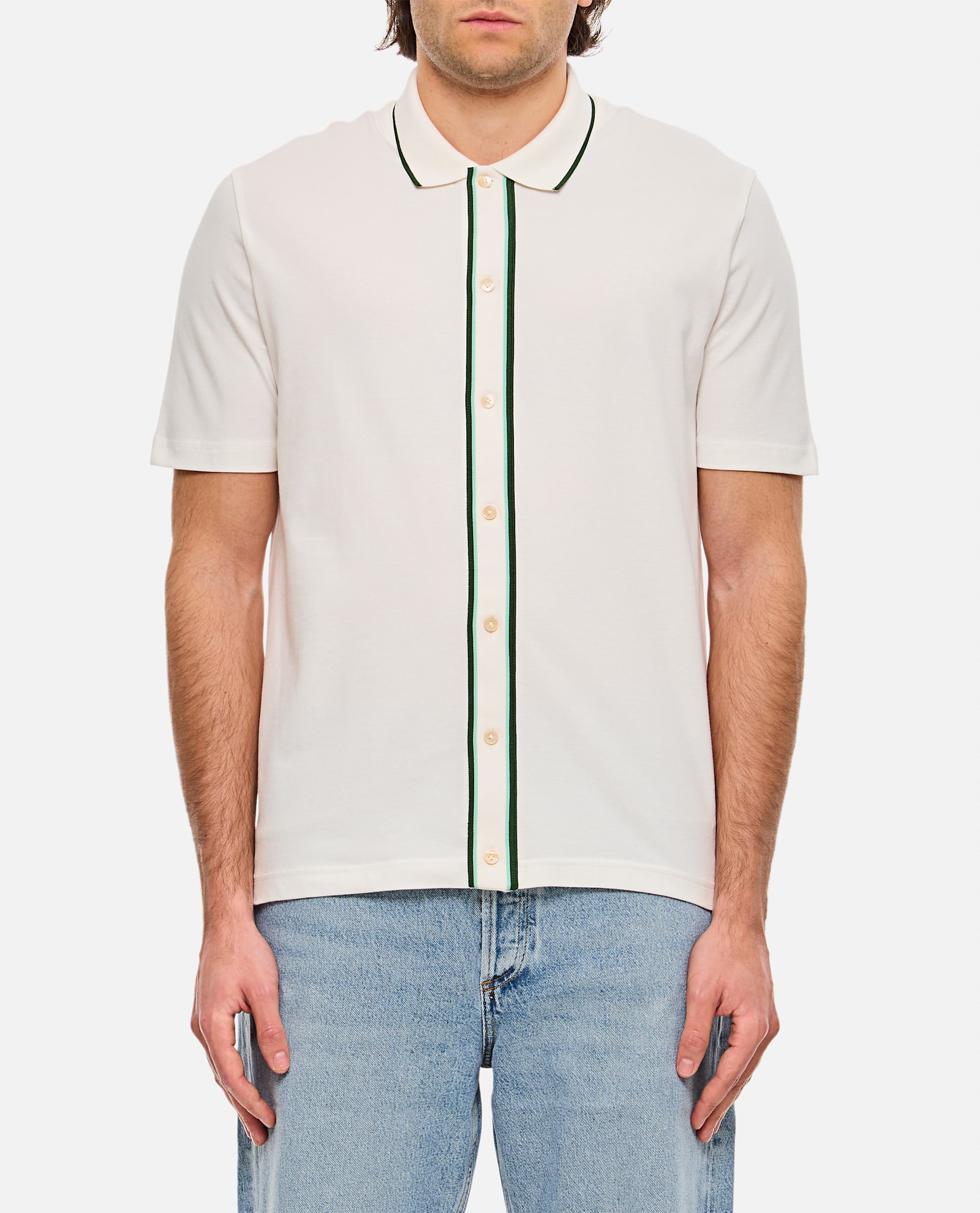 PS by Paul Smith Mens Regular Fit Short-sleeves Button Front Polo
