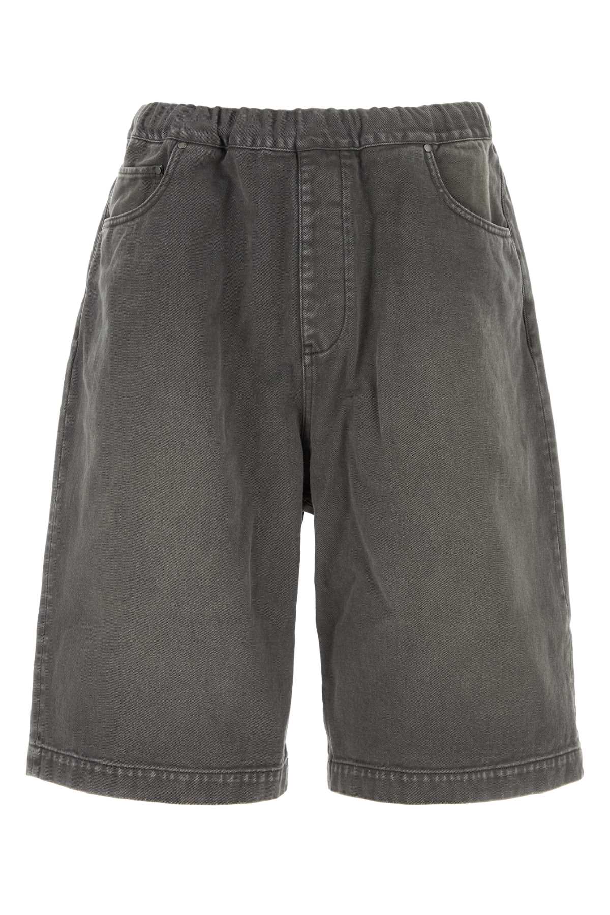 Entire Studios Dark Grey Denim Bermuda Shorts