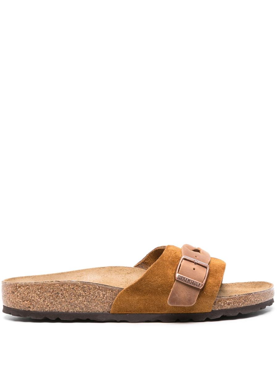 Birkenstock Oita编织水貂毛麂皮鞋