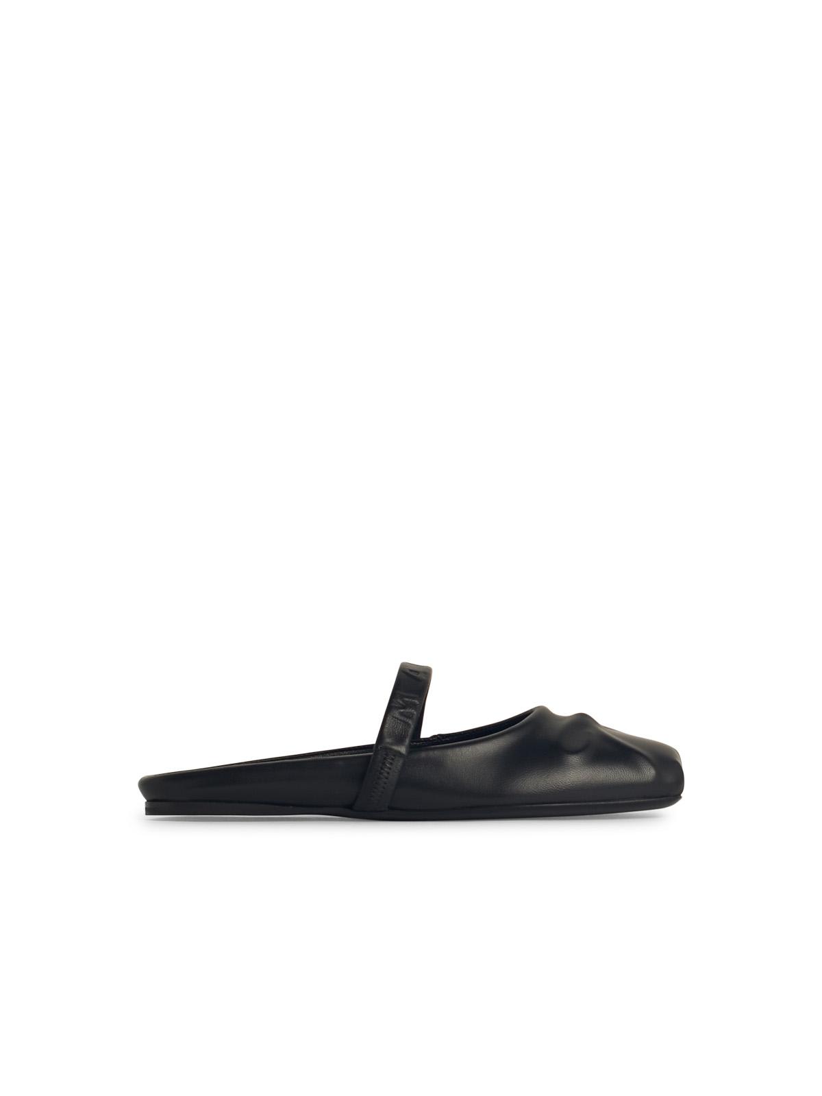 Marni Black Leather Slippers