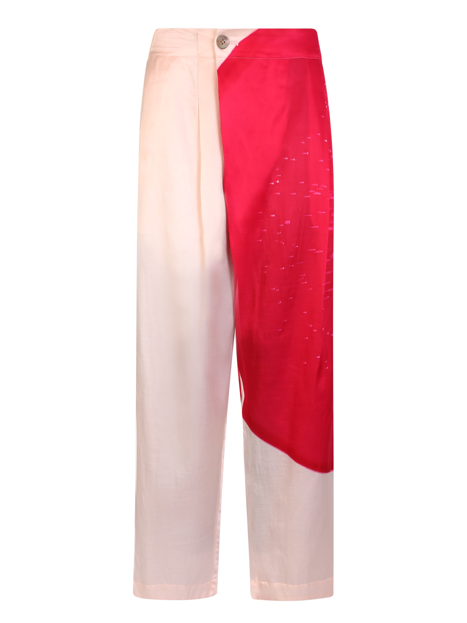 Issey Miyake Slice Trousers Beige/ Dark Pink
