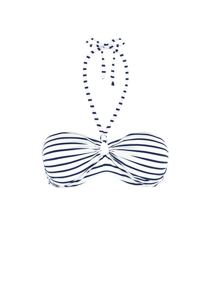 MC2 Saint Barth Striped Print Bandeau Top