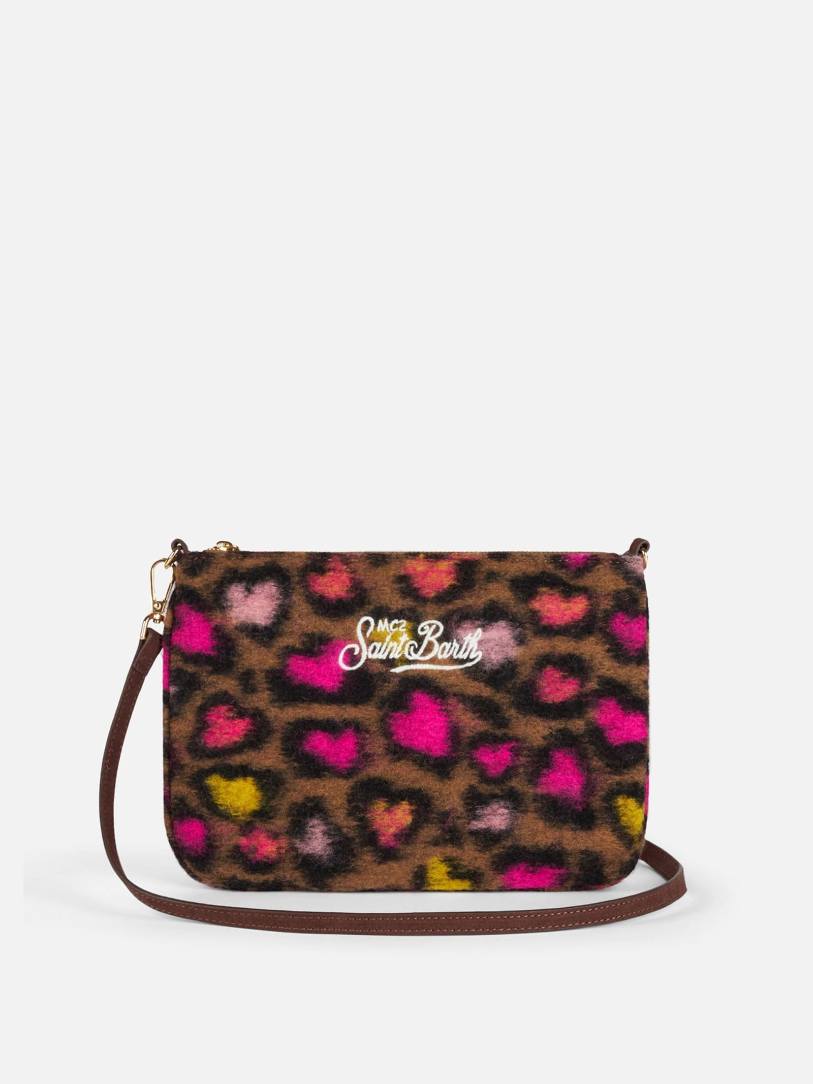 MC2 Saint Barth Parisienne Cross Body Pouch Bag With Animalier Pattern