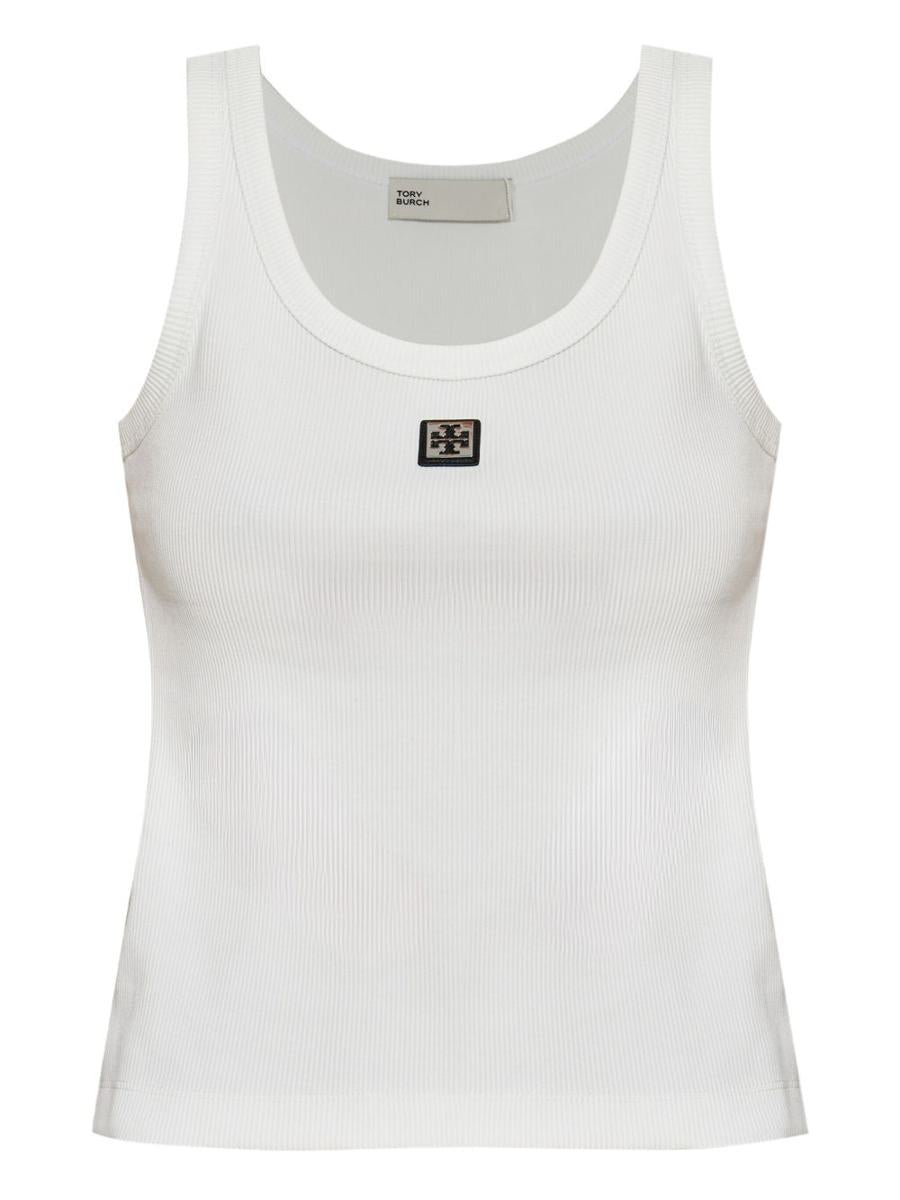 Tory Burch Logo Cotton Tank Top