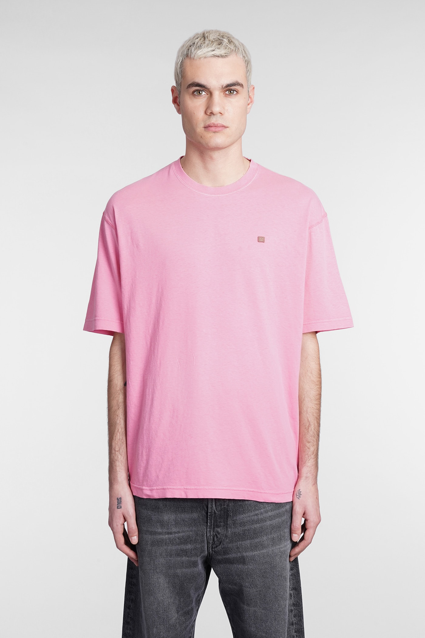 Acne Studios T-shirt In Fuxia Cotton