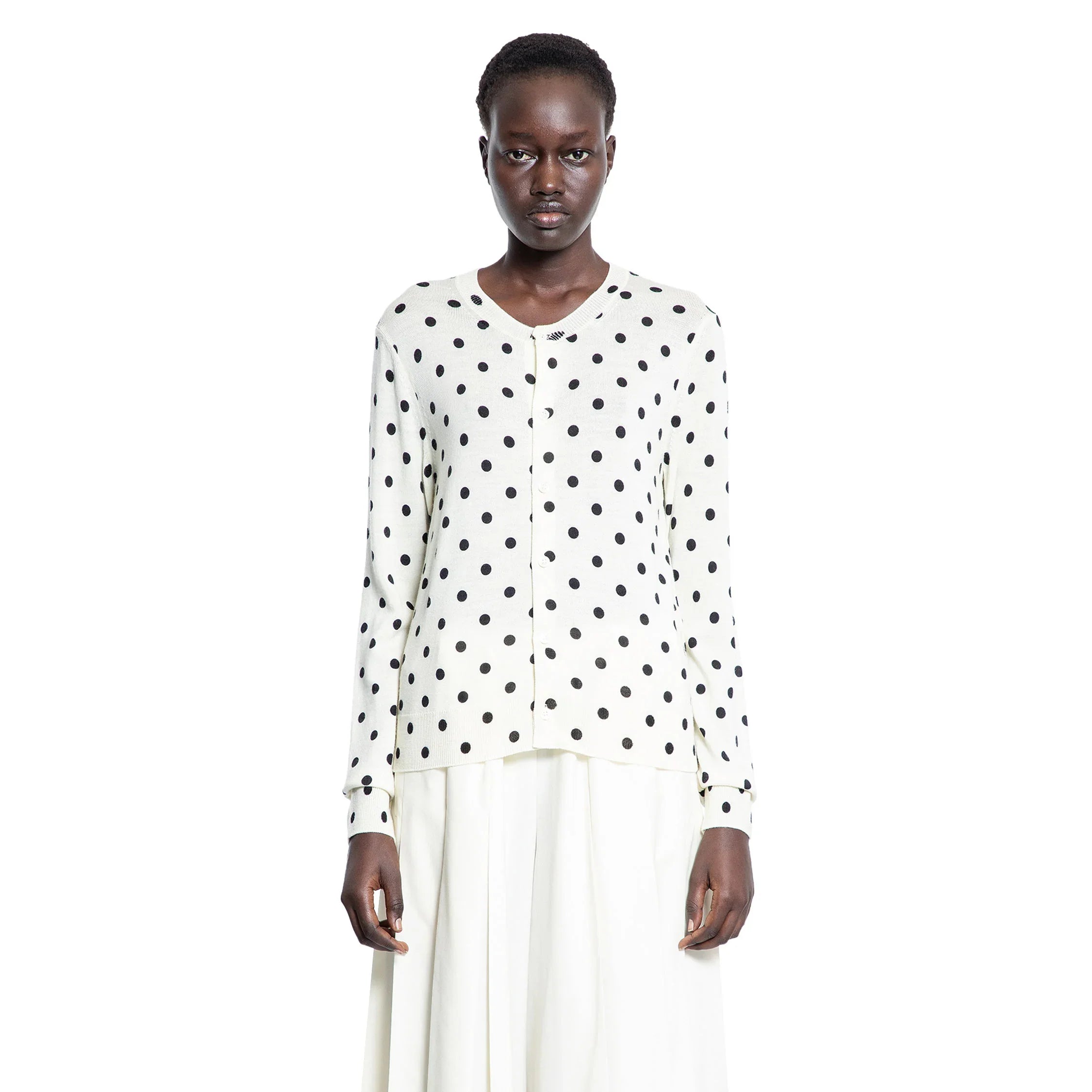 Polkadot Wool Cardigan