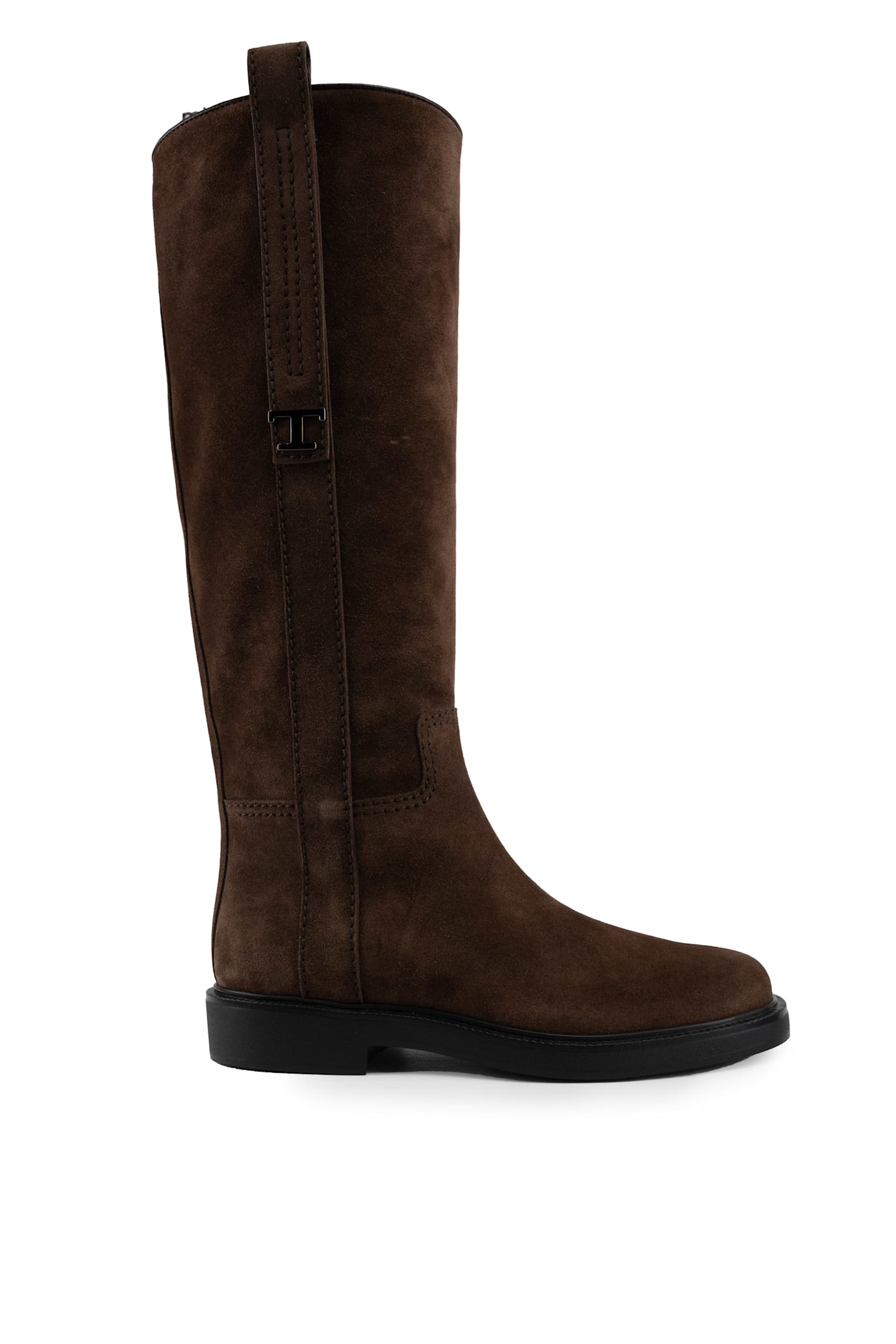 Tod's Suede Boot And Metal Logo