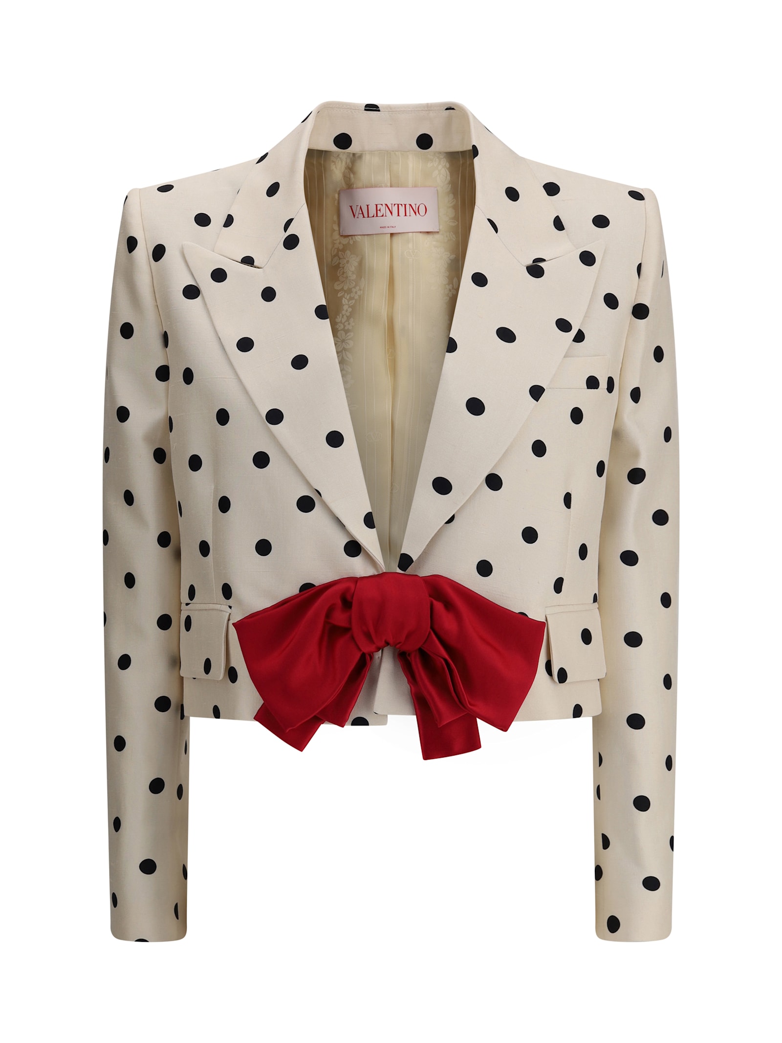 Valentino Polka Dot Shantung Blazer