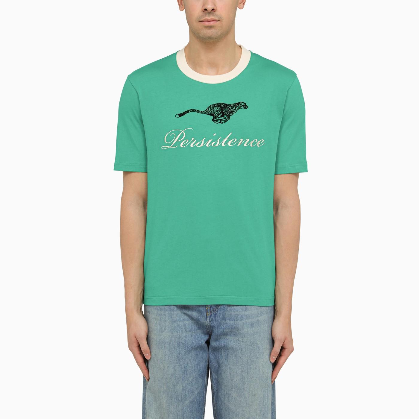 Wales Bonner Green Cotton T-shirt With Print